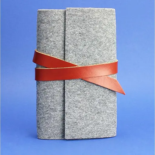 Фетровий блокнот (Софт-бук) 1.0 Фетр з шкіряними коричневими вставками - фото 5