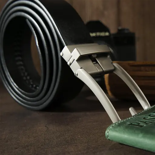 Ремінь шкіряний Vintage чоловічий 115х2,9 см acs0014795 - фото 6