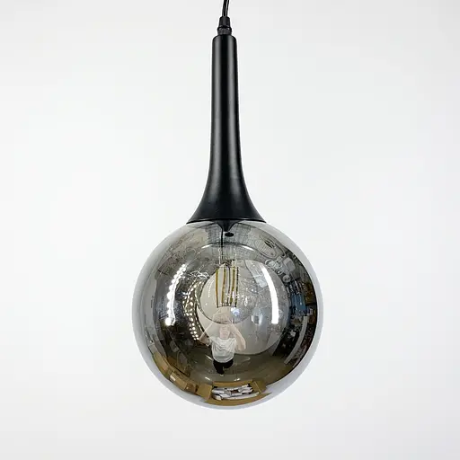 Світильник в чорному корпусі з відкритим плафоном Line.F Колір плафона Янтарний - фото 1