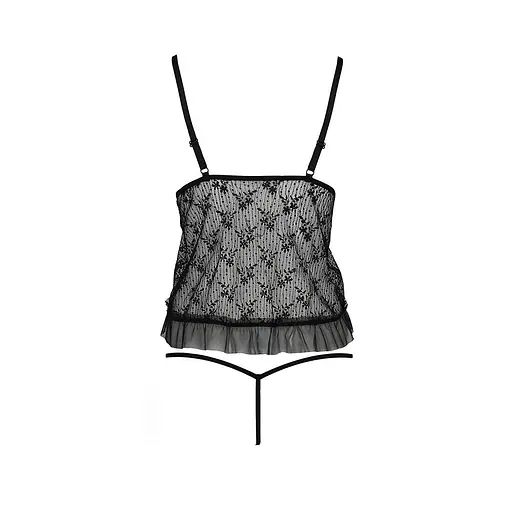 Боді монокіні з відкритими грудьми Passion JUSTINA Body black L/XL - фото 4