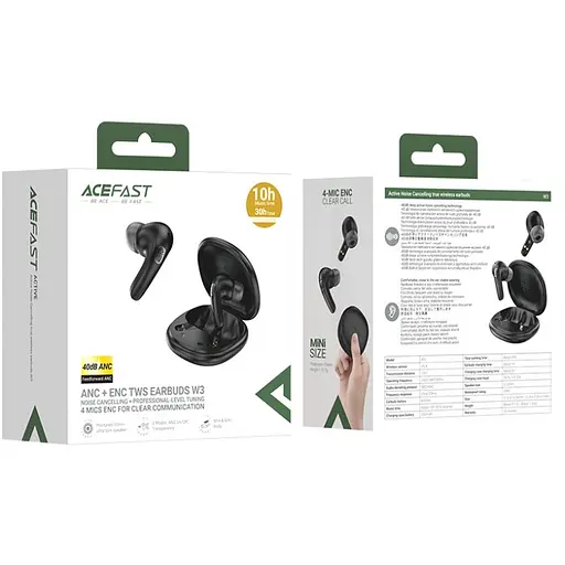 Навушники TWS Acefast W3 ANC black - фото 3