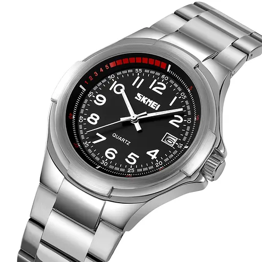 Наручний годинник чоловічий 9320SIBK Срібний-Чорний Skmei acs0030919 - фото 2