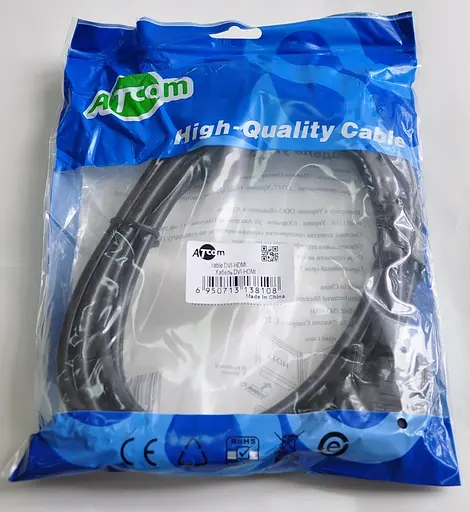 Кабель DVI-HDMI Atcom DVI-HDMI 2-ferite 3м - фото 2