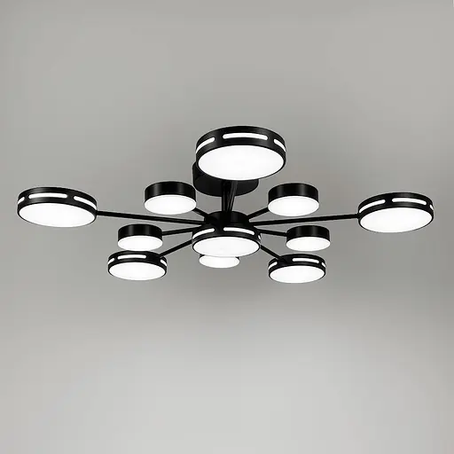 Черная светодиодная люстра Ø 85 см 85 Вт | Ст. 77033/6+5 BK | Line F - фото 6