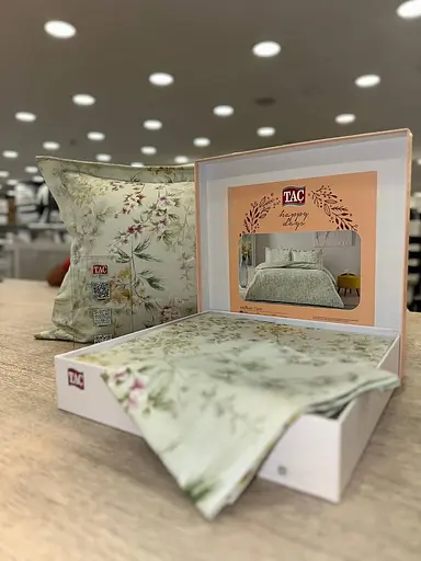 Постільна білизна Cassie Yesil Сатин Tac pbe0051227 - фото 2