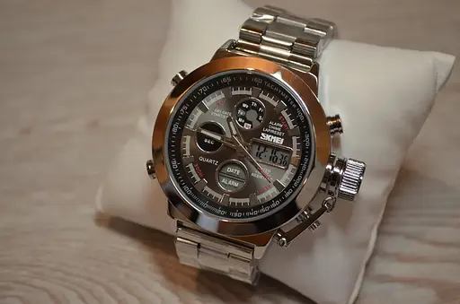 Чоловічий спортивний наручний годинник Skmei 1515 Сріблястий - фото 9