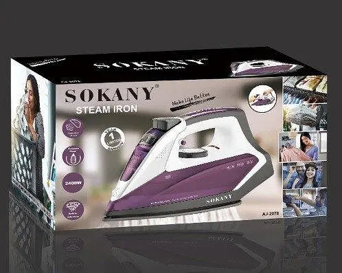 Электрический утюг со съемным баком Sokany AJ-2078 - фото 3