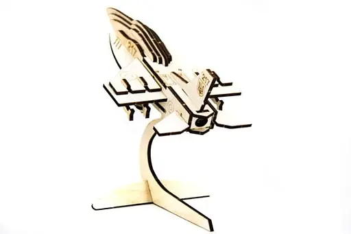 Дерев'яний конструктор Винищувач Ф-16 25 деталей - фото 3