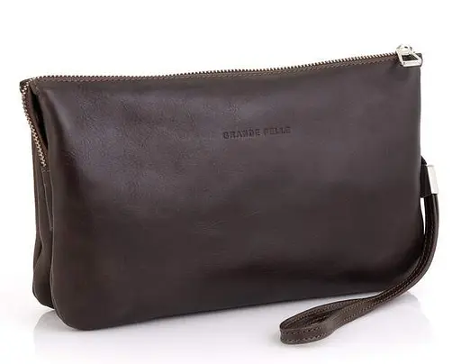 Чоловіча шкіряна барсетка GRANDE PELLE 17х26х7 см sum0026495 - фото 1