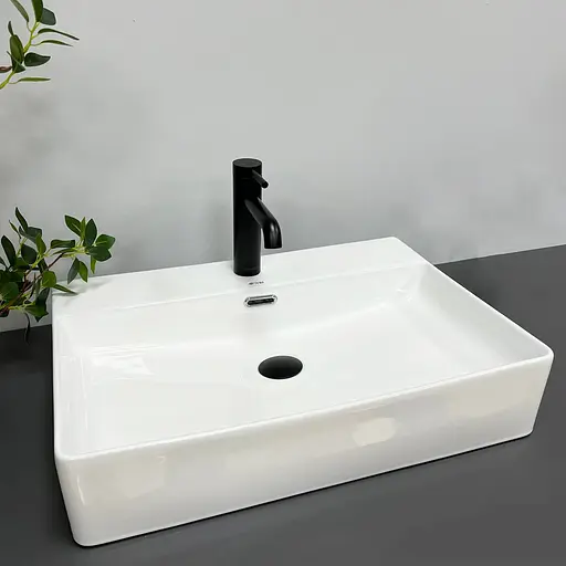 Умивальник VBI Padua M white накладний VBI-012201, Білий - фото 3