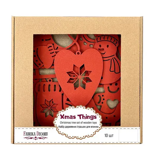 Набір ялинкових прикрас "Зимові атрибути" FDZ-533-4, 10 шт