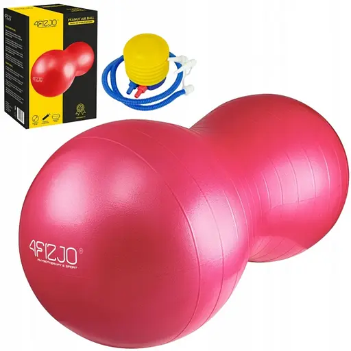 М'яч для фітнесу (арахіс) 4FIZJO Air Ball Peanut 45 x 90 см Anti-Burst Red (P-5907739318558) - фото 1