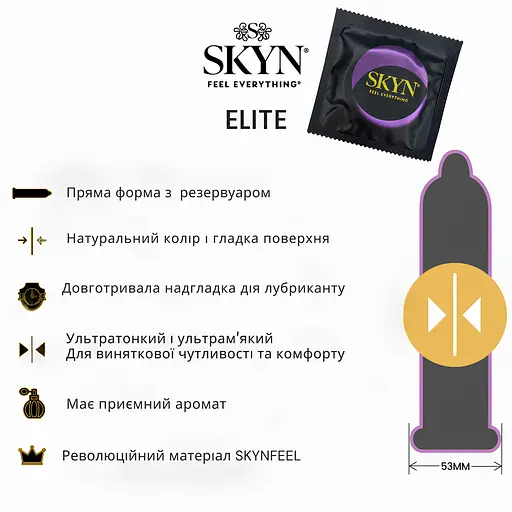 Набір презервативів Skyn Elite Безлатексні Ультратонкі 12 шт. (4821002027910) - фото 4