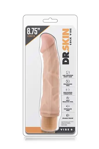 Вібратор Blush Dr. Skin Cock Vibe 6 21.6 см тілесний - фото 2
