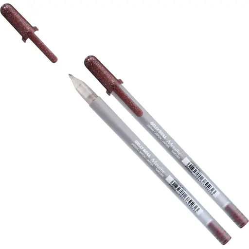 Ручка гелевая Sakura Metallic Сепия - фото 1