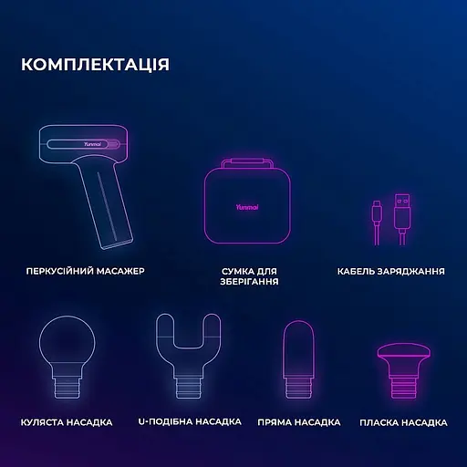 Перкусійний масажер Yunmai Massage Gun EasePro (YMFG-M406) - фото 2