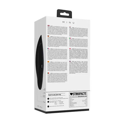 Вібратор Vive Minu Lay On 8.5 см (чорний) - фото 7