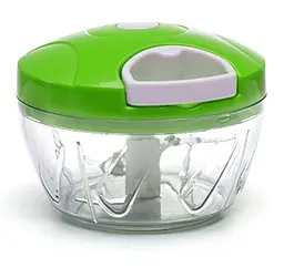 Универсальная ручная овощерезка измельчитель с поддоном Easy Spin Cutter, Kitchen Master Салатовый 85348