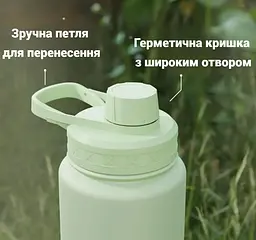 Пляшка для води Smartshake Bohtal Insulated Sports Bottle 960 ml/32 oz Pink металева з подвійною вакуумною ізоляцією (11280101) - мініатюра 7