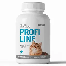 Вітаміни Provet Profiline для котів, Активний комплекс + виведення шерсті, 180 таб.