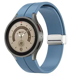 Ремінець для Samsung Galaxy Watch 4 44mm - світло-синій ширина кріплення 20мм силікон Watchbands Cls (W15-4WB78139394) - мініатюра 2