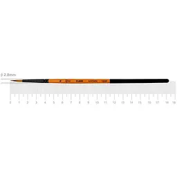 Пензель синтетика кругла FLAME 1368R №4 коротка ручка Rosa