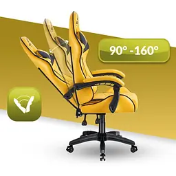 Комп'ютерне крісло Hell's HC-1007 Yellow - мініатюра 4