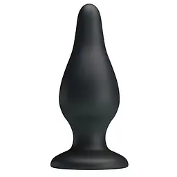 Анальная пробка - Pretty Love Sturdy Silicone Anal Plug Black - мініатюра 2