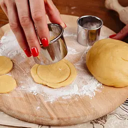 Металеві форми кільця для вирізки тіста (вареників, пельменів, печива) 2 шт. у наборі висота 4 см, Master Class Сріблястий 83684 - мініатюра 7