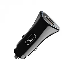 Автомобільний зарядний пристрій Sky Dolphin SZ16T PDQC3.0 2USB, 3.1A Black AZP-000089 кабель Type-C