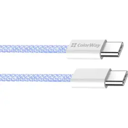 Дата кабель USB-C to USB-C 1.0m 60W 3.0А purple ColorWay (CW-CBPDCC061-PU) - мініатюра 3