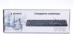Клавіатура Gembird KB-U-103-UA Ukr Чорний - мініатюра 2
