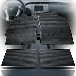 Авто килимки в салон для Toyota Prius (ZHW30) 2009-2015 Євро бортик 2 см Гумові Чорні