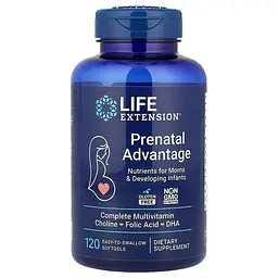Вітаміни для вагітних Life Extension Prenatal Advantage, 120 капсул