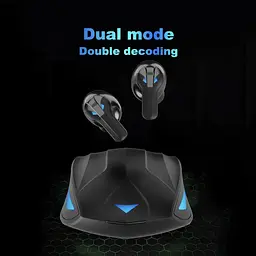 Бездротові ігрові Bluetooth навушники TWS K53 із зарядним кейсом та індикатором заряду Чорний - мініатюра 4