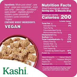 Сухий сніданок Kashi Breakfast Cereal Organic Fiber Cereal Berry Fruitful 487г - мініатюра 6