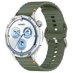 Силіконовий ремінець Wavy для Smart Watch 20mm Dark Olive