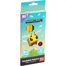 Олівці кольорові Yes Minecraft Spring 12 шт. 24 кольорів (290775) - мініатюра 2