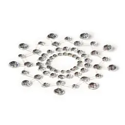 Наклейки на соски Bijoux Indiscrets Mimi Pearl Pasties 2 шт. сріблястий - мініатюра 2