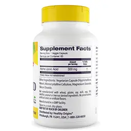 Альфа-ліпоєва кислота Healthy Origins Alpha Lipoic Acid 300 mg, 150 вегакапсул - мініатюра 2