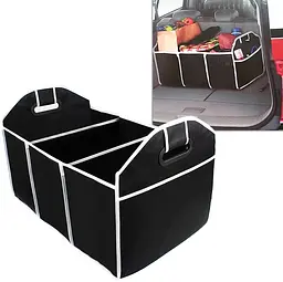 Сумка органайзер для багажника автомобіля 67 літрів Car Boot Organiser чорний - мініатюра 1