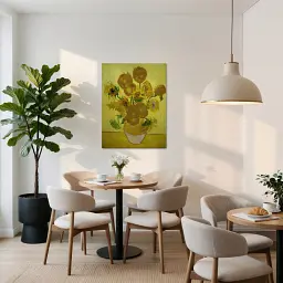 Інтер'єрна картина Соняшники, Вінсент ван Гог, Vincent van Gogh, Sunflowers, інтер'єрний декор, 80×60 см (id6654) - мініатюра 5