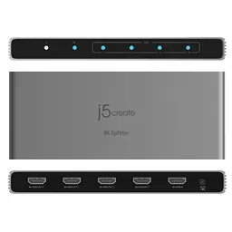 Перехідник j5create HDMI сигналу JDSH814-N, на 4 порти HDMI v. 2.1 (JDSH814-N) - мініатюра 8