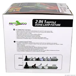Світильник глибокий рефлекторний Repti-Zoo 2in1 Big Multi Dome 200W (RL19) - мініатюра 11