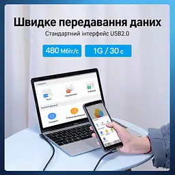 Кабель Vention TANHH USB-C - USB-C кутовий 90° PD 100 Вт 2 м сірий (TANHH) - мініатюра 4