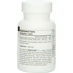 Біоактивна форма фолієвої кислоти Source Naturals MegaFolinic вітамін В9 800 мкг 60 таблеток - мініатюра 2