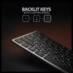 Клавіатура AXAGON HMC-KB USB-C 9 in 1 HUB EN/UA Grey Black (HMC-KB-CRL) - мініатюра 11