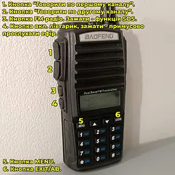 Рація дводіапазонна Baofeng UV-82 (136-174 MHz, 400-520 MHz), 5 Вт, 2000 mAh + ремінець + гарнітура у подарунок - мініатюра 6