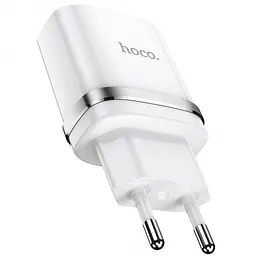 Зарядний пристрій 220 В 2 USB з кабелем 2.4 A USB - Micro USB Hoco N1 Speedy Білий - мініатюра 4