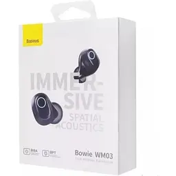 Бездротові навушники Baseus Bowie WM03 True Wireless Earphones NGTW330401 Black - мініатюра 8